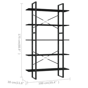 vidaXL Bookshelf Bookcase Book Rack Standing Shelf Cabinet Engineered Wood-49