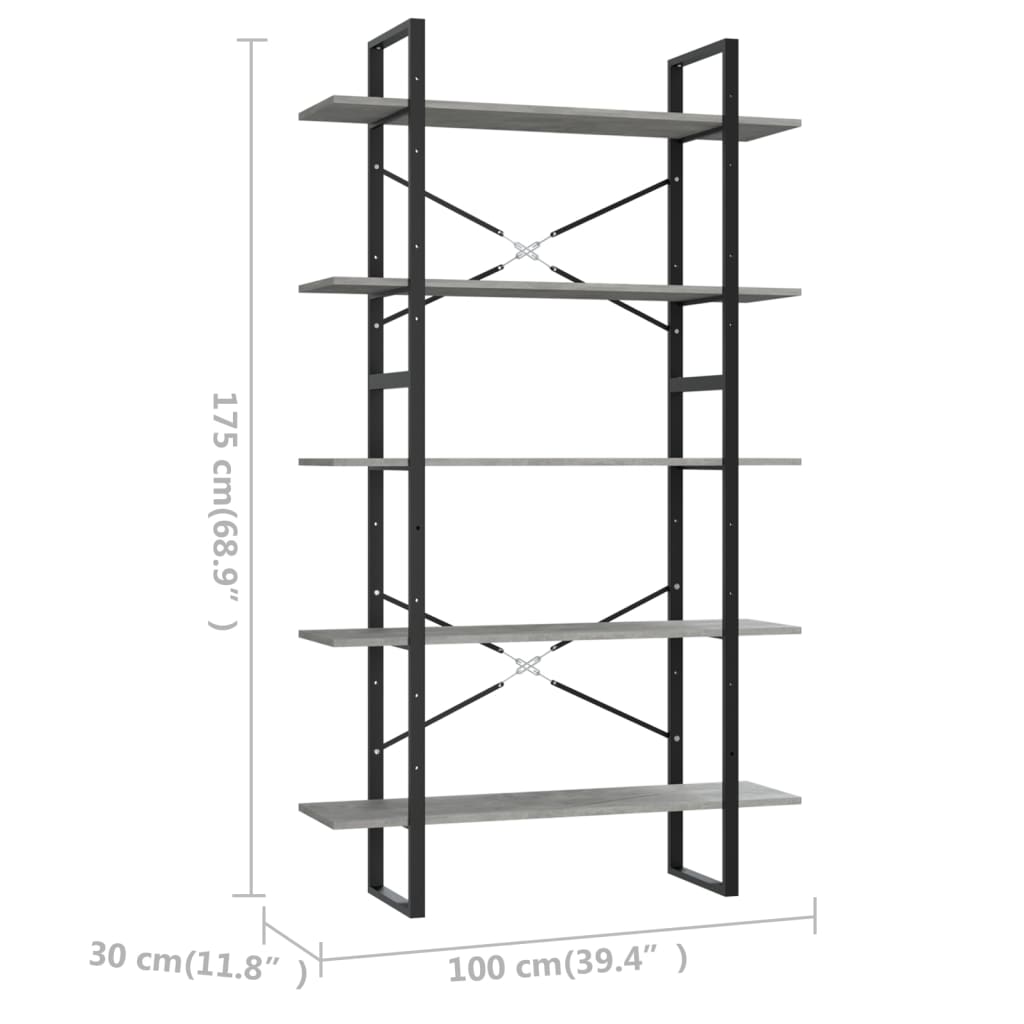 vidaXL Bookshelf Bookcase Book Rack Standing Shelf Cabinet Engineered Wood-32