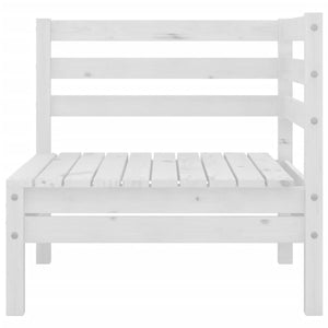 vidaXL Patio Corner Sofa White Solid Wood Pine-4