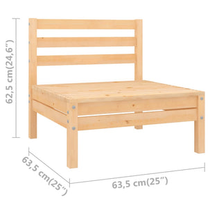 vidaXL Patio Middle Sofa Solid Pinewood-3