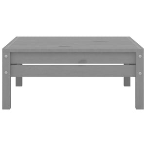 vidaXL Patio Footstool Gray Solid Wood Pine-4