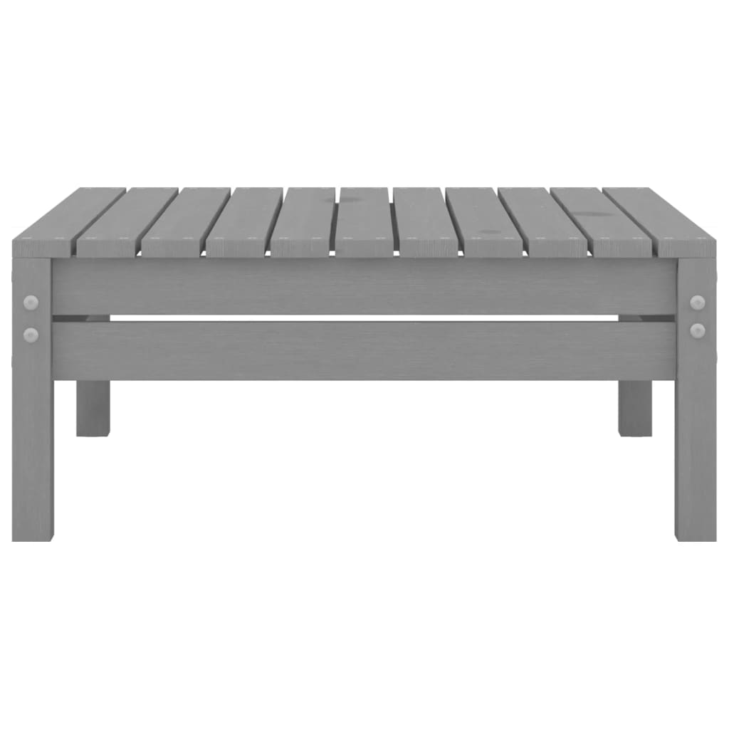 vidaXL Patio Footstool Gray Solid Wood Pine-1