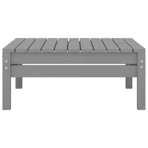 vidaXL Patio Footstool Gray Solid Wood Pine-1