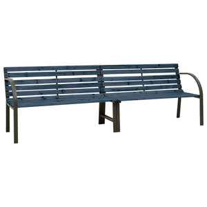 vidaXL Twin Patio Bench Garden Bench with Backrest Slats Chinese Fir Wood-2