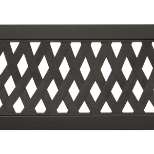 vidaXL Twin Patio Bench 96.9" Black Steel-5