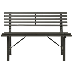 vidaXL Outdoor Patio Bench Garden Park Bench for Backyard Deck Lawn Yard Steel-4