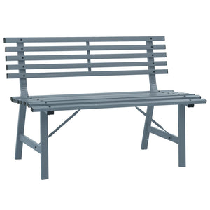 vidaXL Outdoor Patio Bench Garden Park Bench for Backyard Deck Lawn Yard Steel-2