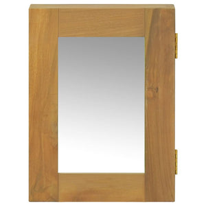 vidaXL Mirror Cabinet 11.8"x3.9"x15.7" Solid Wood Teak-0