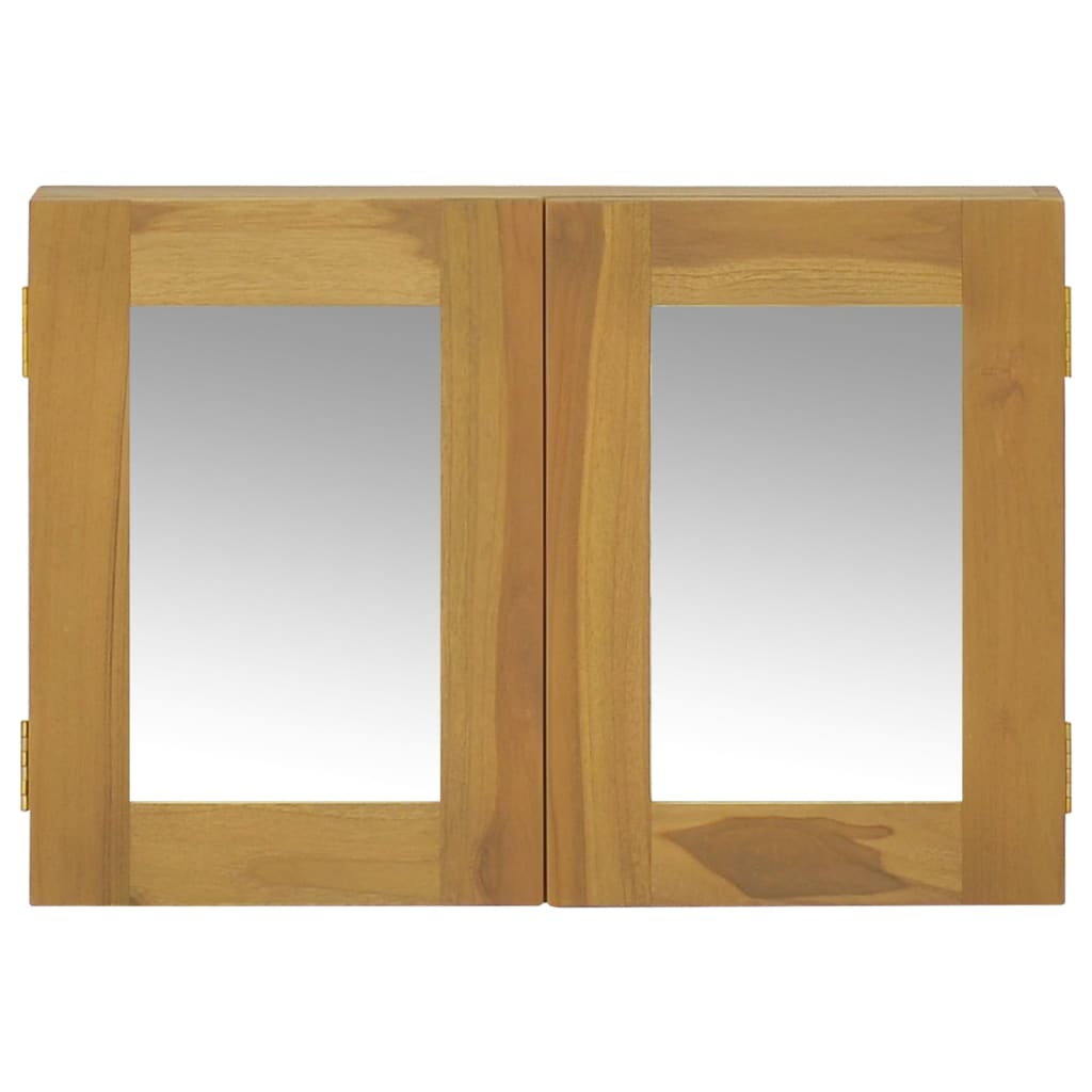 vidaXL Mirror Cabinet 23.6"x3.9"x15.7" Solid Wood Teak-0