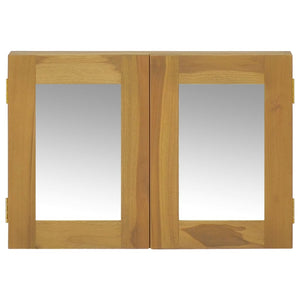 vidaXL Mirror Cabinet 23.6"x3.9"x15.7" Solid Wood Teak-0