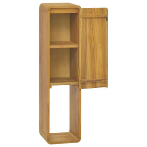 vidaXL Wall-mounted Bathroom Cabinet 9.8"x9.8"x39.4" Solid Wood Teak-1