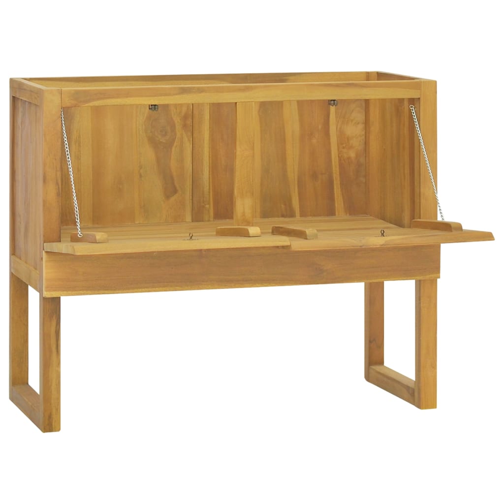 vidaXL Bathroom Cabinet Vanity Unit with Storage for Entryway Solid Wood Teak-5
