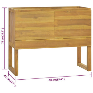 vidaXL Bathroom Cabinet Vanity Unit with Storage for Entryway Solid Wood Teak-2