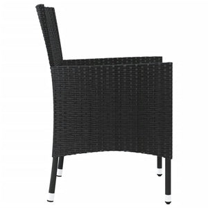 vidaXL Patio Chairs ll Weather Dining Single Chair with Cushions Poly Rattan-10