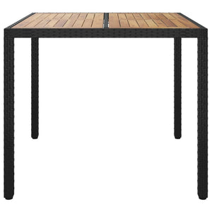 vidaXL Solid Wood Acacia Patio Table Desk Furniture Black/Gray Multi Sizes-3