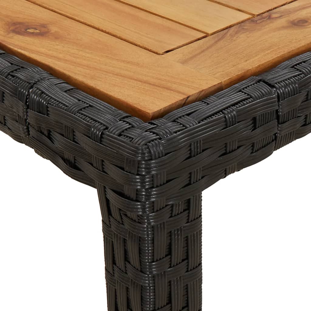 vidaXL Solid Wood Acacia Patio Table Desk Furniture Black/Gray Multi Sizes-11