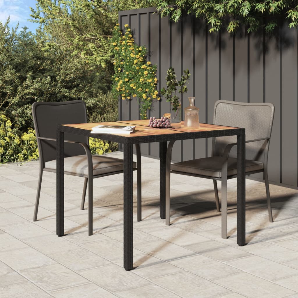 vidaXL Solid Wood Acacia Patio Table Desk Furniture Black/Gray Multi Sizes-31