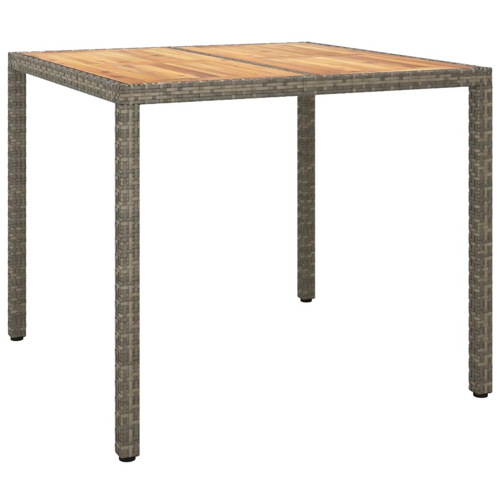 vidaXL Solid Wood Acacia Patio Table Desk Furniture Black/Gray Multi Sizes-5