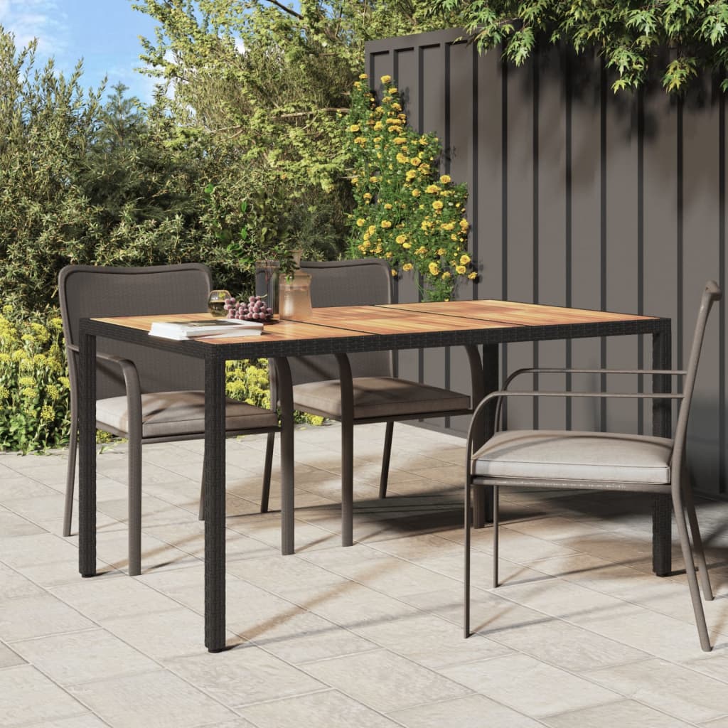 vidaXL Solid Wood Acacia Patio Table Desk Furniture Black/Gray Multi Sizes-8