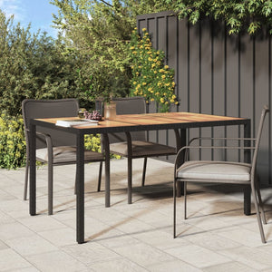 vidaXL Solid Wood Acacia Patio Table Desk Furniture Black/Gray Multi Sizes-8