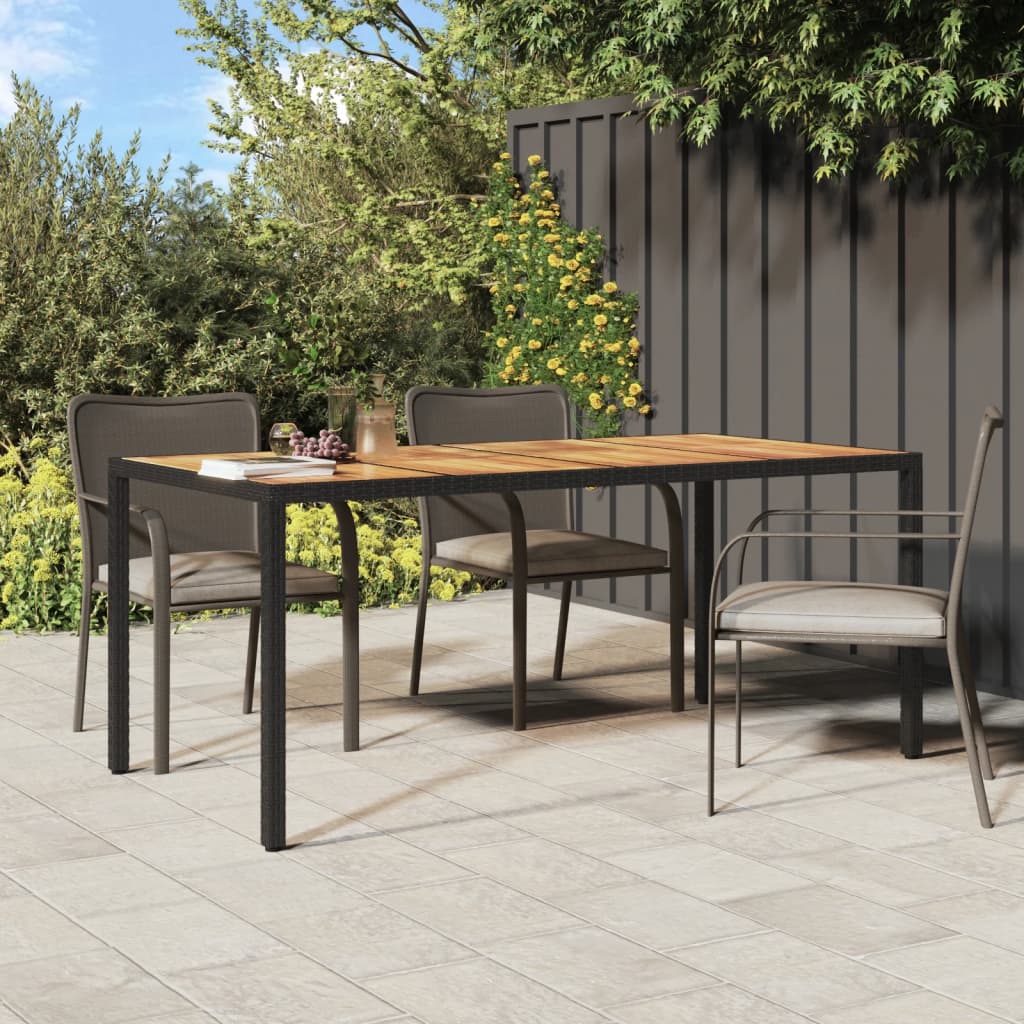 vidaXL Solid Wood Acacia Patio Table Desk Furniture Black/Gray Multi Sizes-2