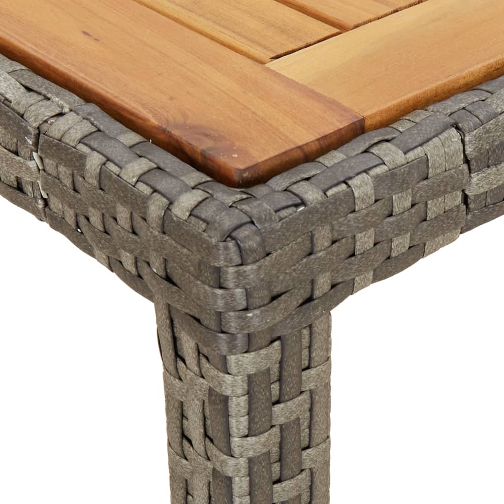 vidaXL Table All Weather Wicker Outdoor Furniture Patio table Poly Rattan-3