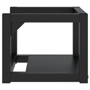 vidaXL Wall-mounted Bathroom Washbasin Frame Wash Stand Furniture Black Iron-9