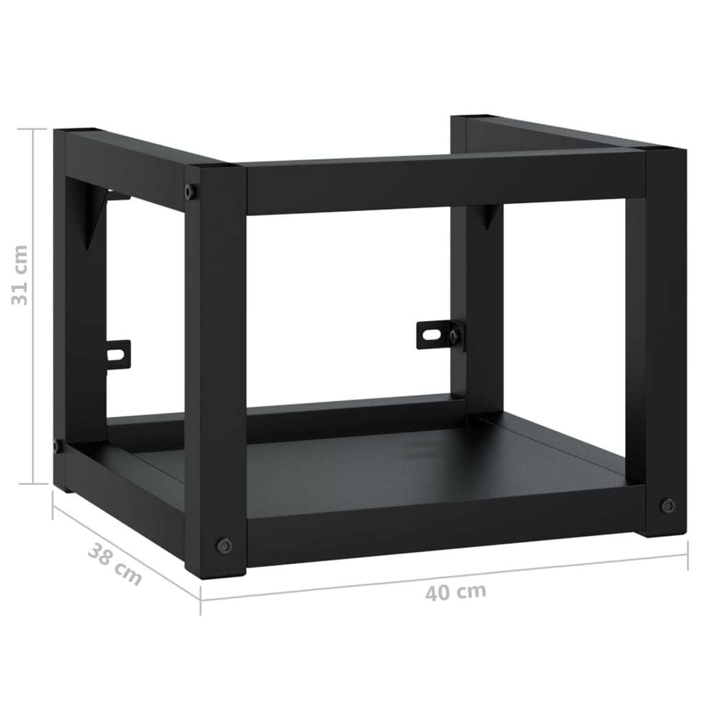 vidaXL Wall-mounted Bathroom Washbasin Frame Wash Stand Furniture Black Iron-17