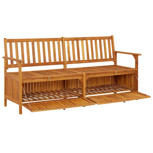 vidaXL Outdoor Storage Bench Deck Box for Patio Furniture Solid Wood Acacia-21