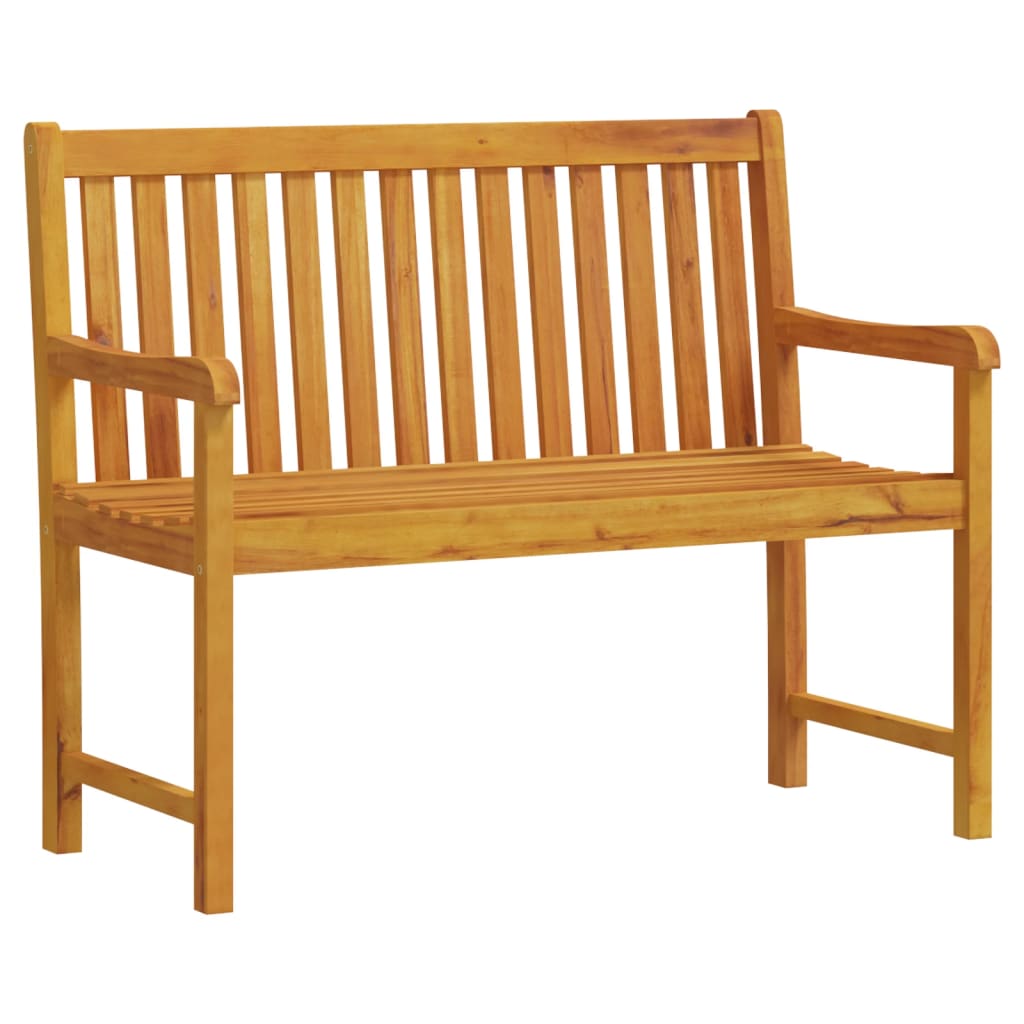 vidaXL Outdoor Patio Bench Garden Park Bench with Armrests Solid Wood Acacia-2