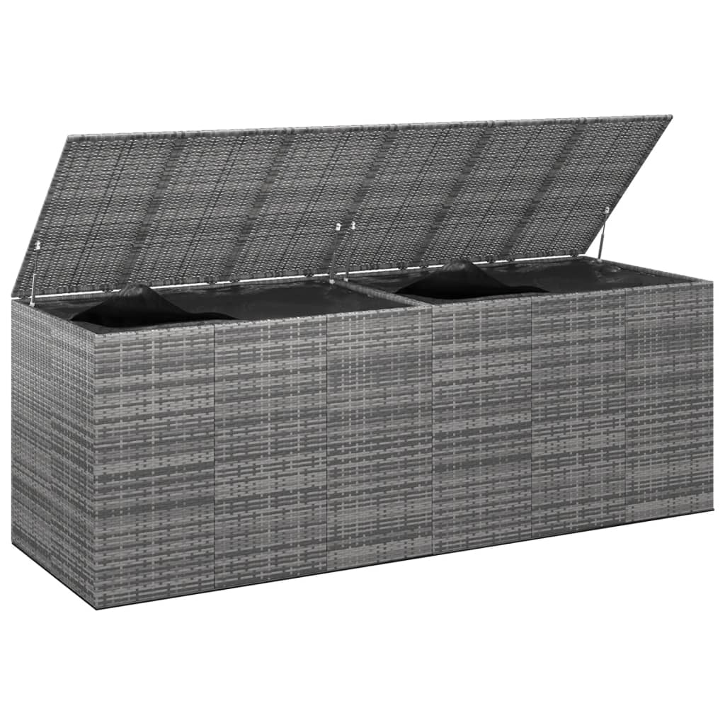 vidaXL Outdoor Storage Garden Patio Cushion Deck Box Chest Cabinet PE Rattan-16