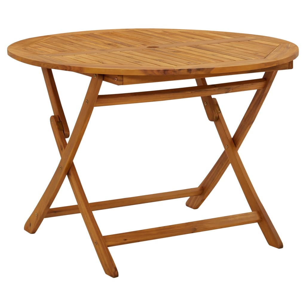 vidaXL Folding Patio Table 35.4"x35.4"x29.5" Solid Acacia Wood-16