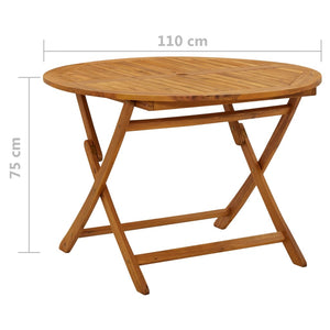 vidaXL Folding Patio Table 35.4"x35.4"x29.5" Solid Acacia Wood-18