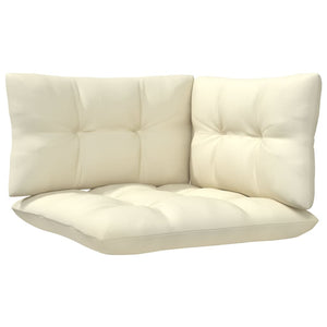 vidaXL Patio Corner Sofa with Cream Cushions Solid Pinewood-4