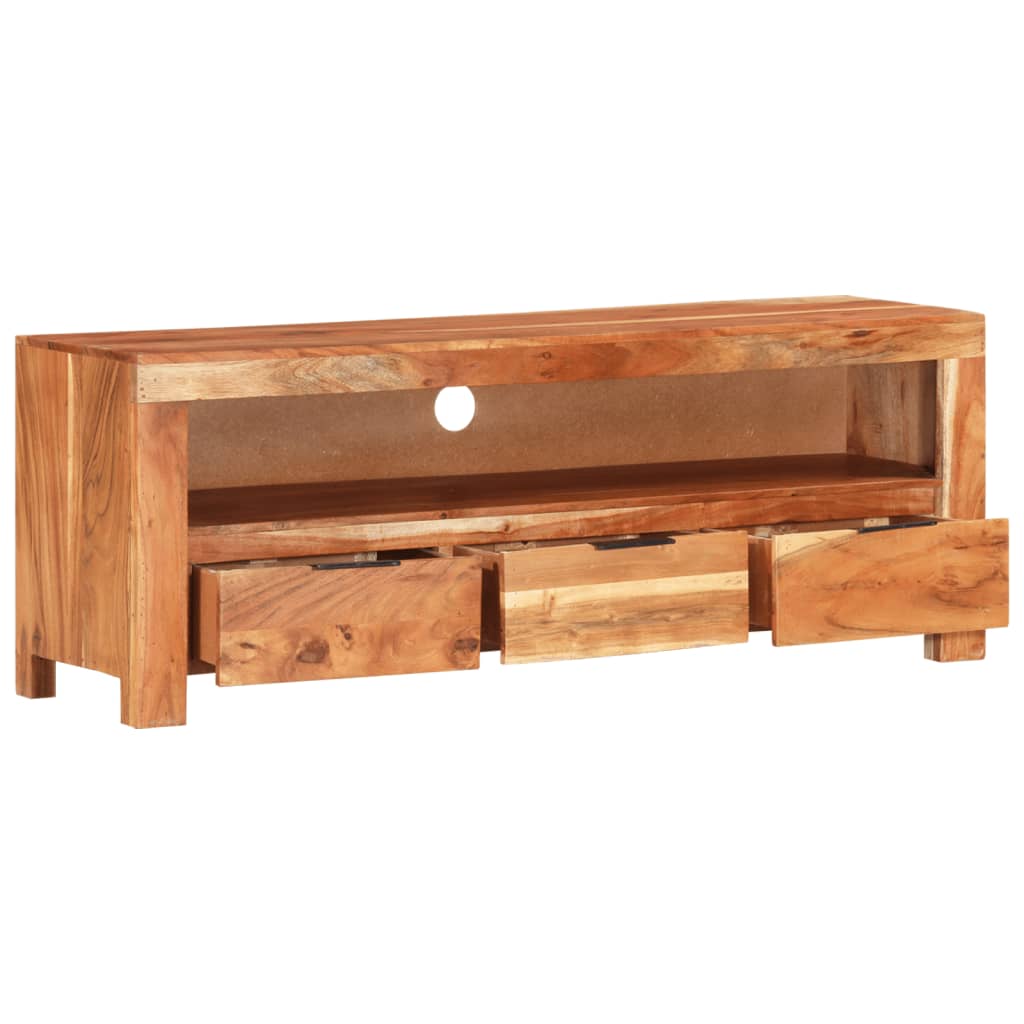 vidaXL TV Stand 43.3"x11.8"x15.7" Solid Wood Acacia-1