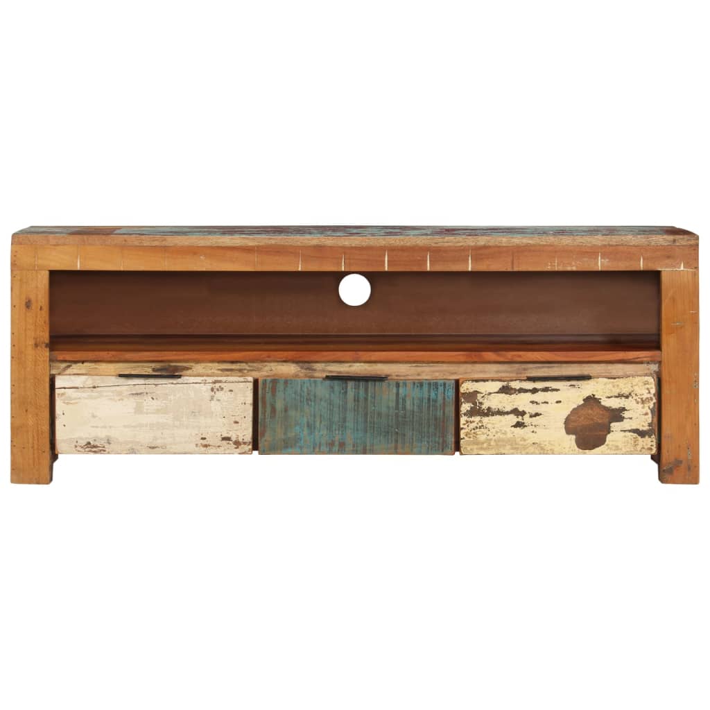 vidaXL TV Stand 43.3"x11.8"x15.7" Solid Wood Reclaimed-0