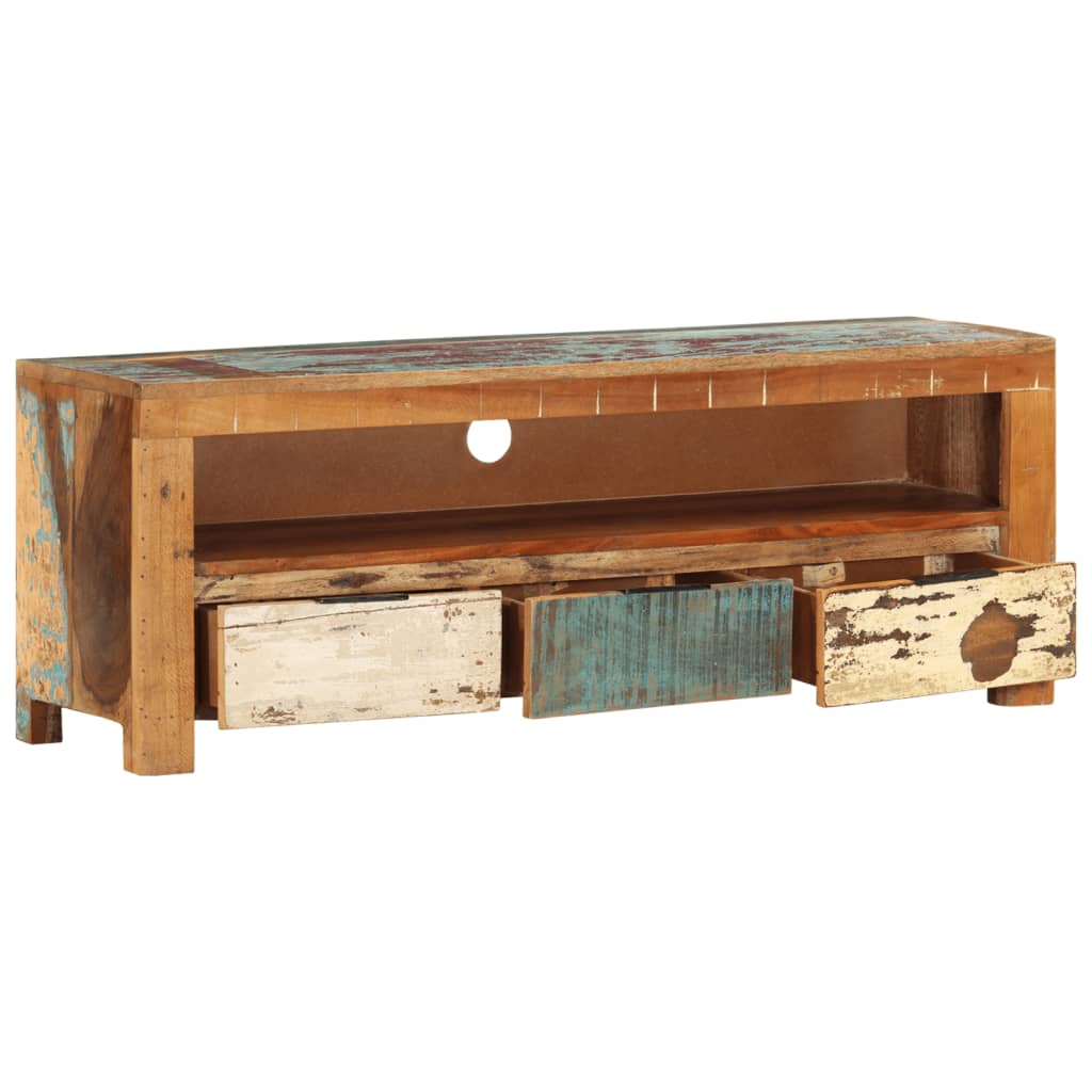 vidaXL TV Stand 43.3"x11.8"x15.7" Solid Wood Reclaimed-1