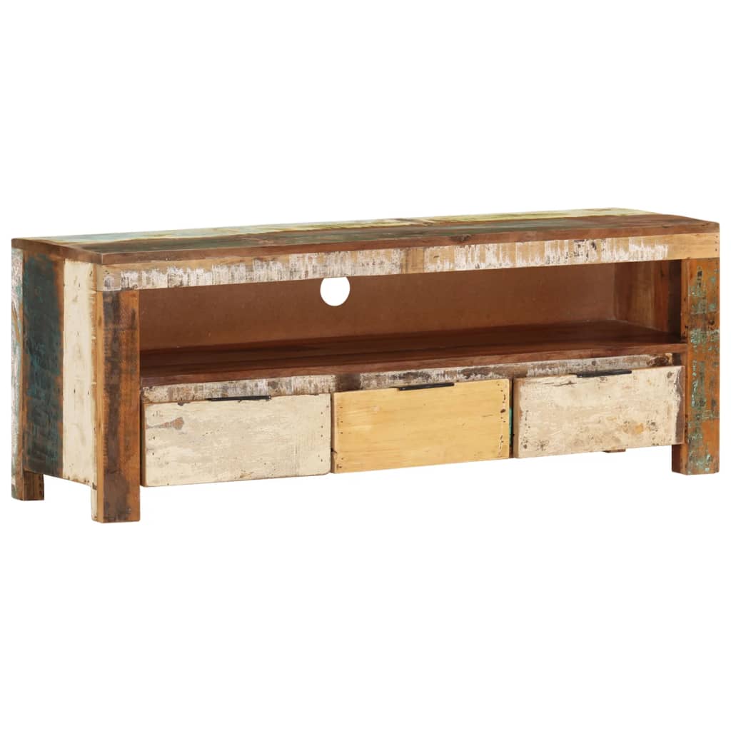 vidaXL TV Stand 43.3"x11.8"x15.7" Solid Wood Reclaimed-7