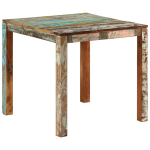 vidaXL Dining Table 32.3"x31.5"x29.9" Solid Reclaimed Wood-6