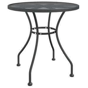 vidaXL Patio Table Expanded Metal Mesh Anthracite Ø 23.6"x28.3"/Ø 31.5"x28.3"-10