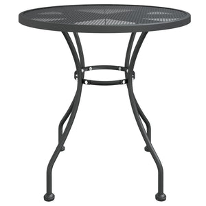 vidaXL Patio Table Expanded Metal Mesh Anthracite Ø 23.6"x28.3"/Ø 31.5"x28.3"-0