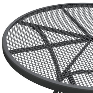 vidaXL Patio Table Expanded Metal Mesh Anthracite Ø 23.6"x28.3"/Ø 31.5"x28.3"-2