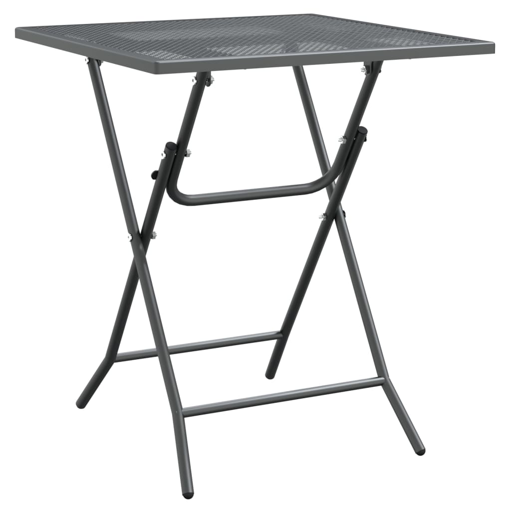 vidaXL Patio Table Expanded Metal Mesh 31.5"x31.5"x28.3"/23.6"x23.6"x28.3"-0