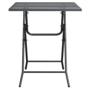 vidaXL Patio Table Expanded Metal Mesh 31.5"x31.5"x28.3"/23.6"x23.6"x28.3"-8