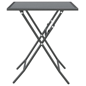 vidaXL Patio Table Expanded Metal Mesh 31.5"x31.5"x28.3"/23.6"x23.6"x28.3"-10