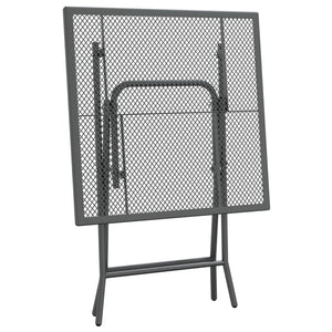 vidaXL Patio Table Expanded Metal Mesh 31.5"x31.5"x28.3"/23.6"x23.6"x28.3"-14