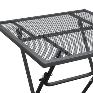 vidaXL Patio Table Expanded Metal Mesh 31.5"x31.5"x28.3"/23.6"x23.6"x28.3"-16