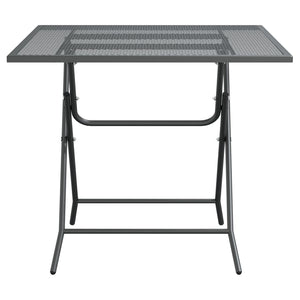 vidaXL Patio Table Expanded Metal Mesh 31.5"x31.5"x28.3"/23.6"x23.6"x28.3"-7