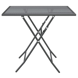 vidaXL Patio Table Expanded Metal Mesh 31.5"x31.5"x28.3"/23.6"x23.6"x28.3"-9