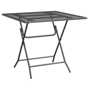 vidaXL Patio Table Expanded Metal Mesh 31.5"x31.5"x28.3"/23.6"x23.6"x28.3"-11